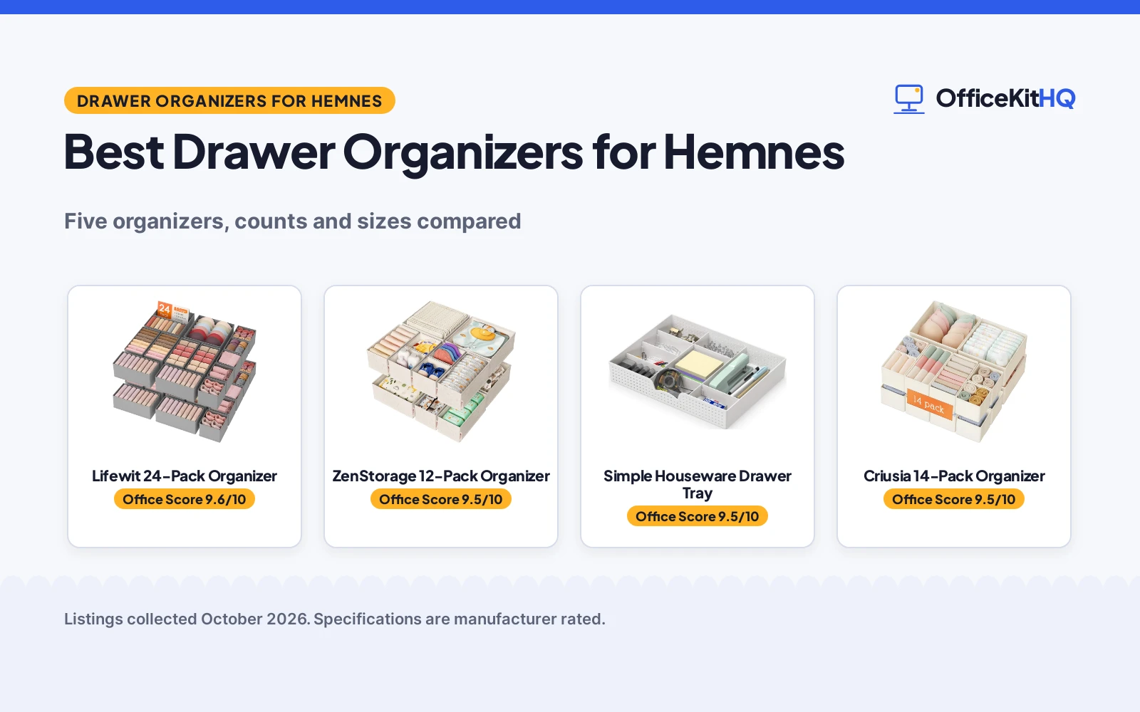 Best Drawer Organizers for Hemnes (2026): 5 Compared