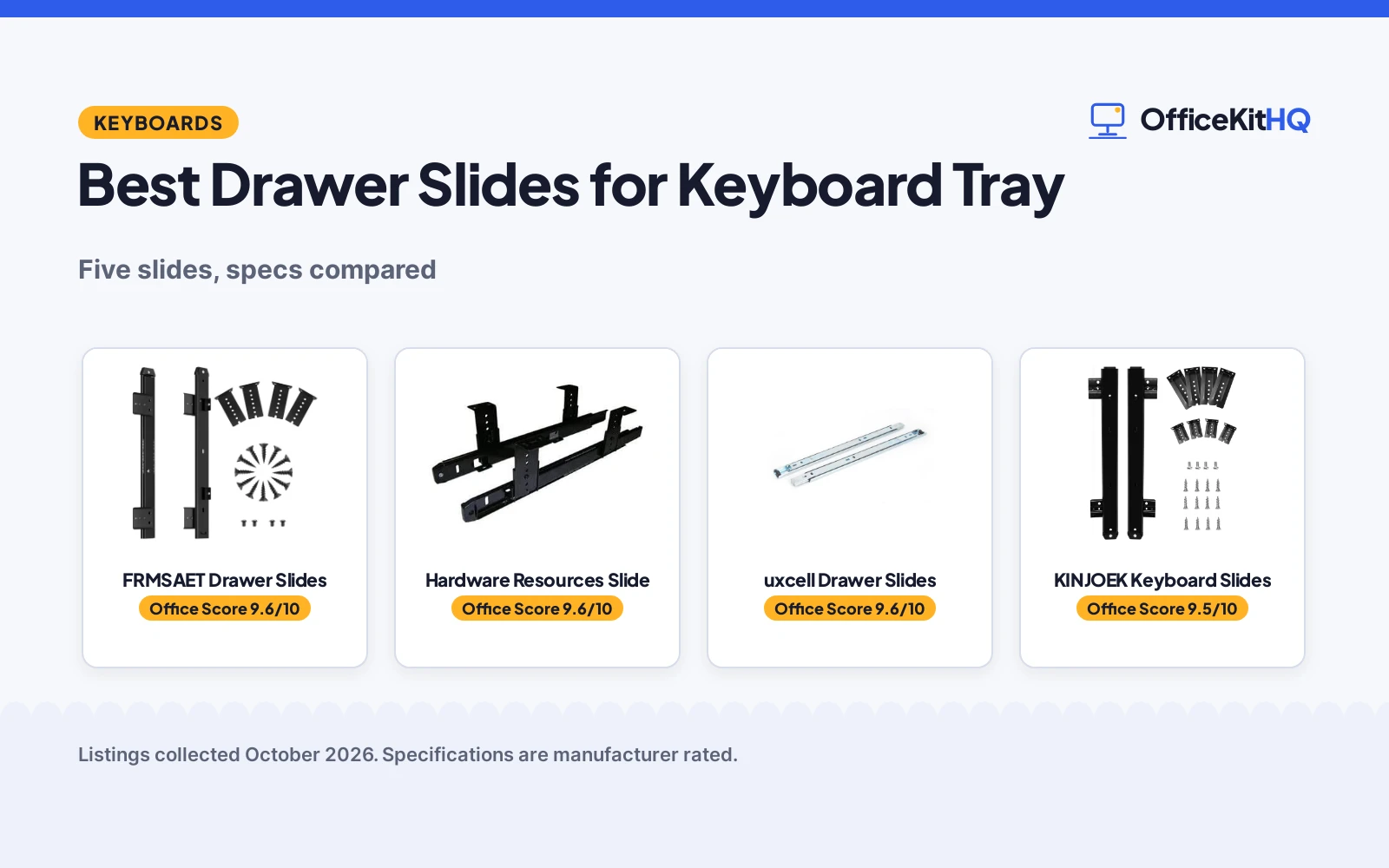 Best Drawer Slides for Keyboard Tray (2026): 5 Compared