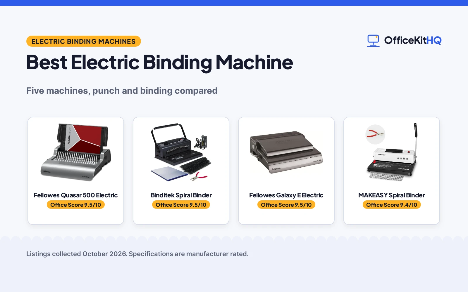 Best Electric Binding Machine (2026): 5 Compared