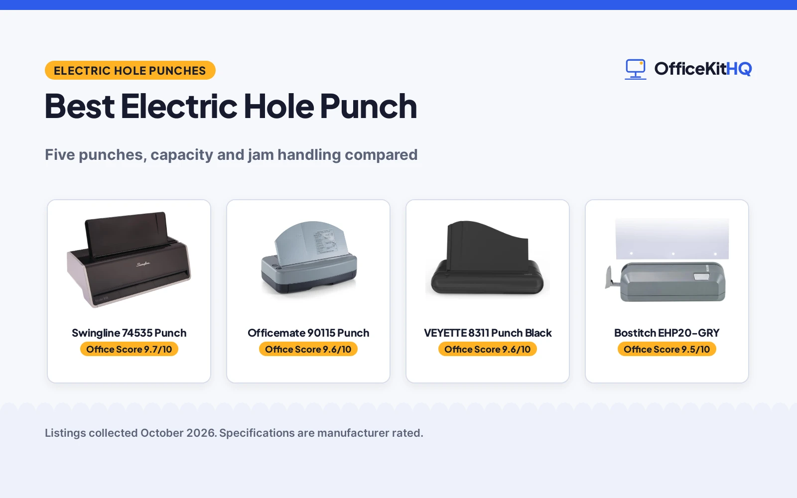 Best Electric Hole Punch (2026): 5 Punches Compared