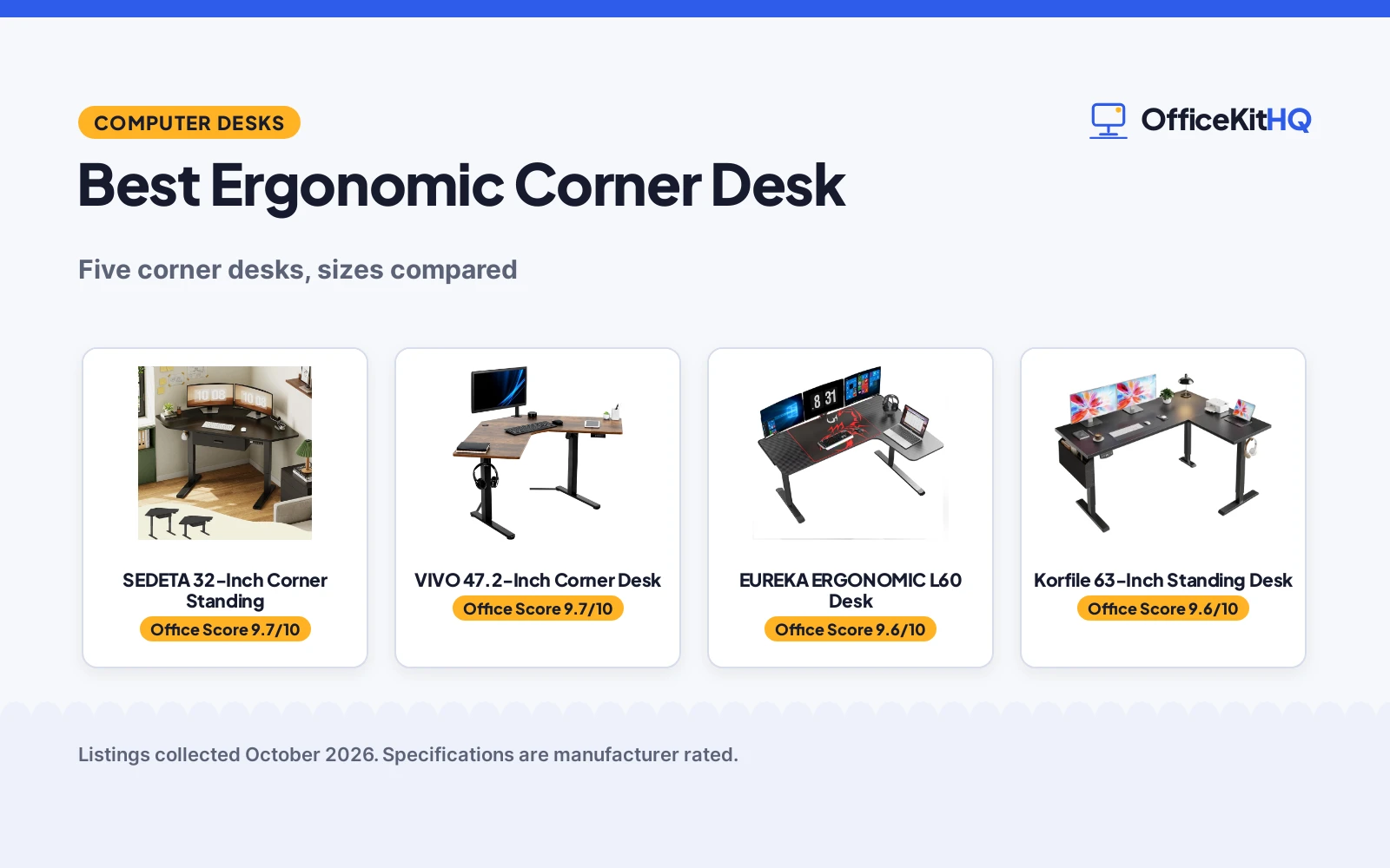 Best Ergonomic Corner Desk (2026): 5 Compared