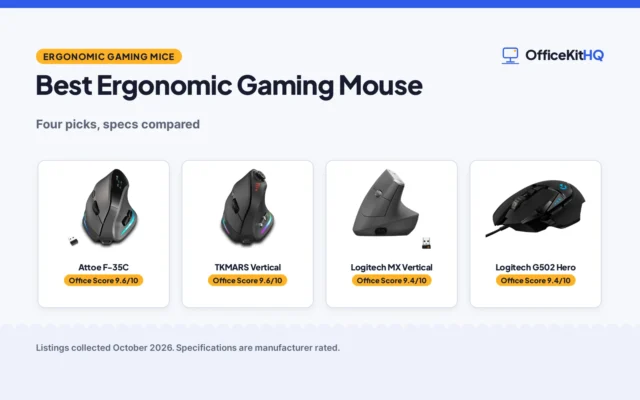 Best Ergonomic Gaming Mouse (2026): 4 Compared