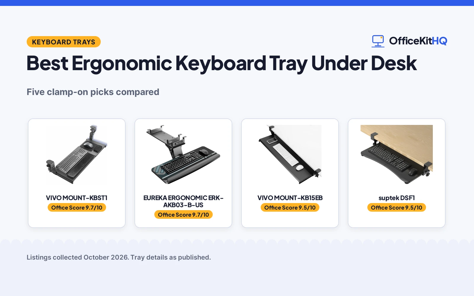 Best Ergonomic Keyboard Tray Under Desk (2026): 5 Picks Compared