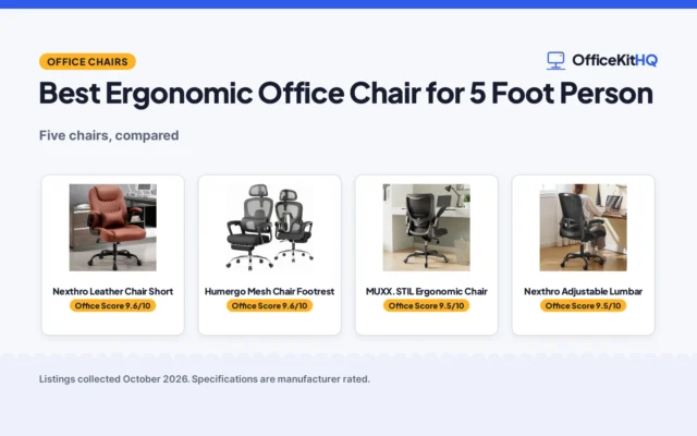 Best Ergonomic Office Chair for 5 Foot Person (2026)