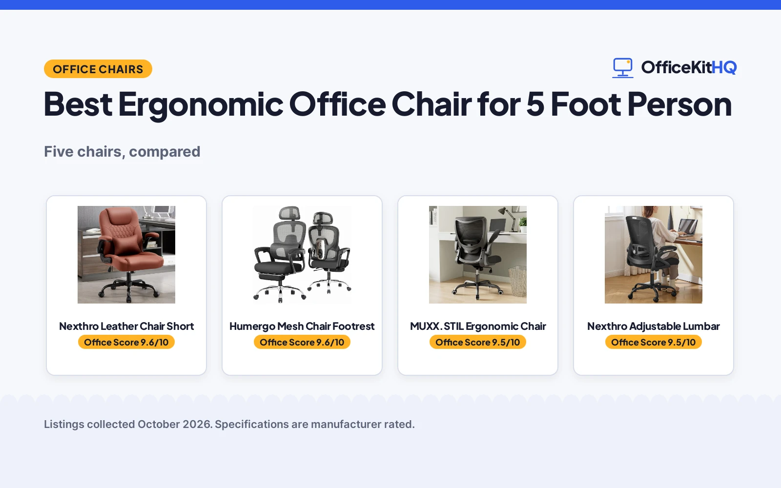 Best Ergonomic Office Chair for 5 Foot Person (2026)