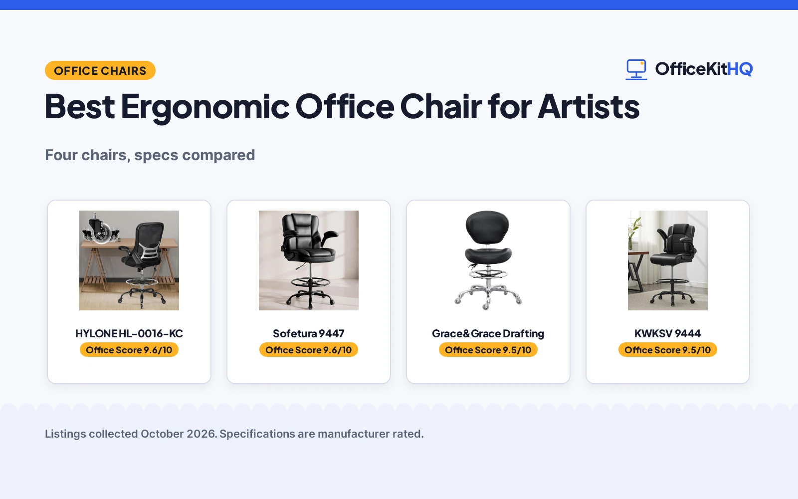 Best Ergonomic Office Chair for Artists: 4 Compared