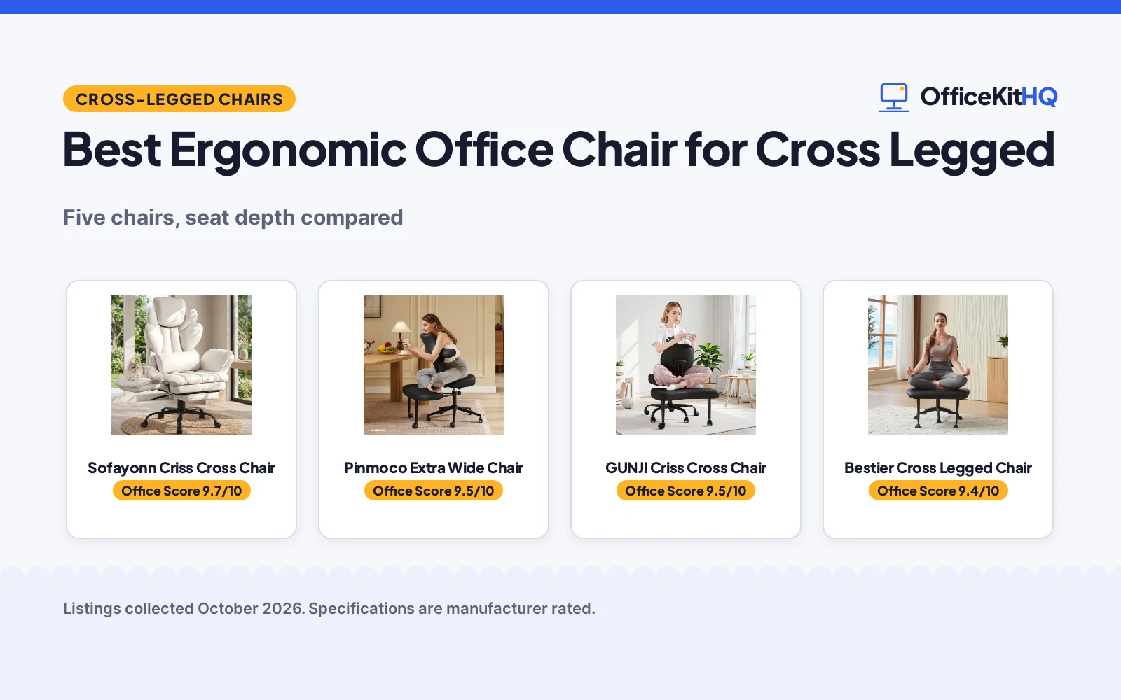 Best Ergonomic Office Chair for Cross Legged (2026)
