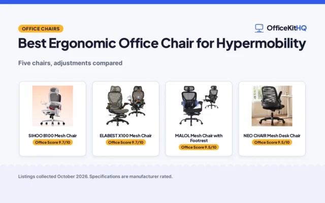 Best Ergonomic Office Chair for Hypermobility (2026): 5 Compared