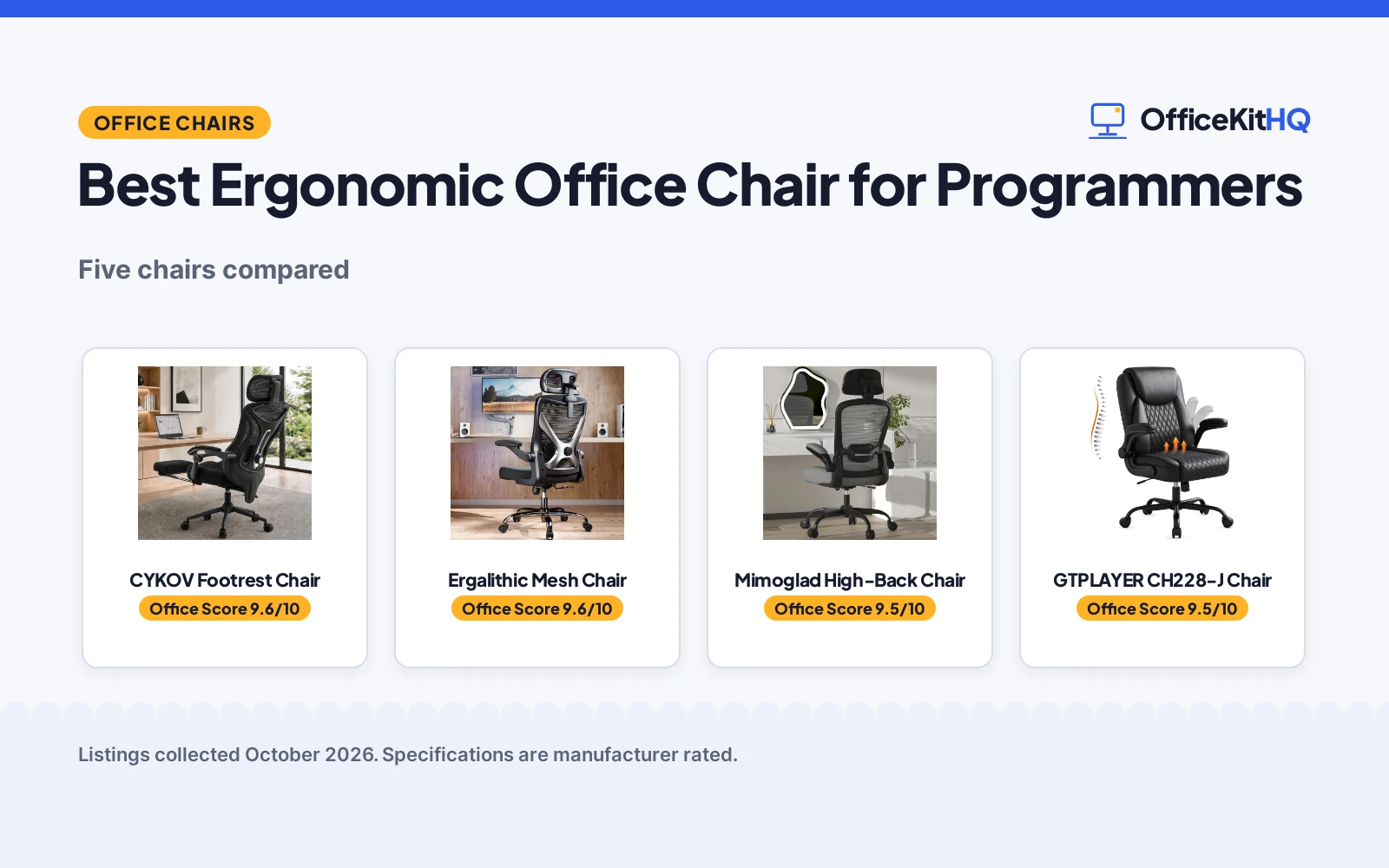 Best Ergonomic Office Chair for Programmers: 5 Compared