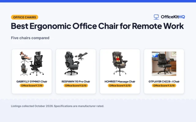 Best Ergonomic Office Chair for Remote Work: 5 Compared