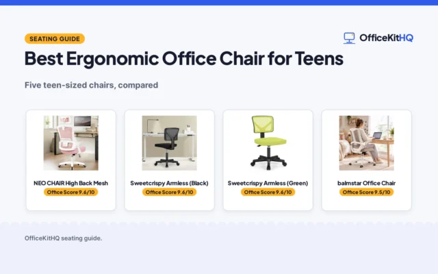 Best Ergonomic Office Chair for Teens (2026): 5 Chairs Compared