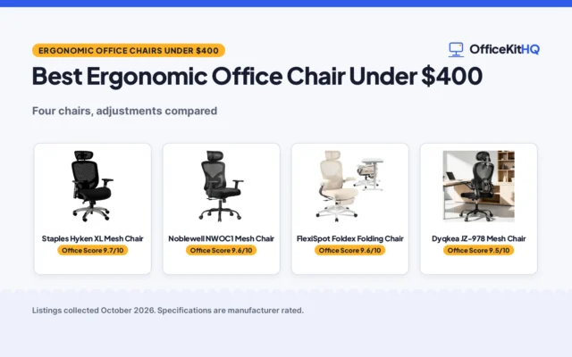 Best Ergonomic Office Chair Under $400: 4 Chairs Compared