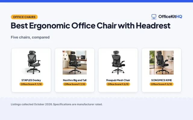 Best Ergonomic Office Chair with Headrest (2026): 5 Compared