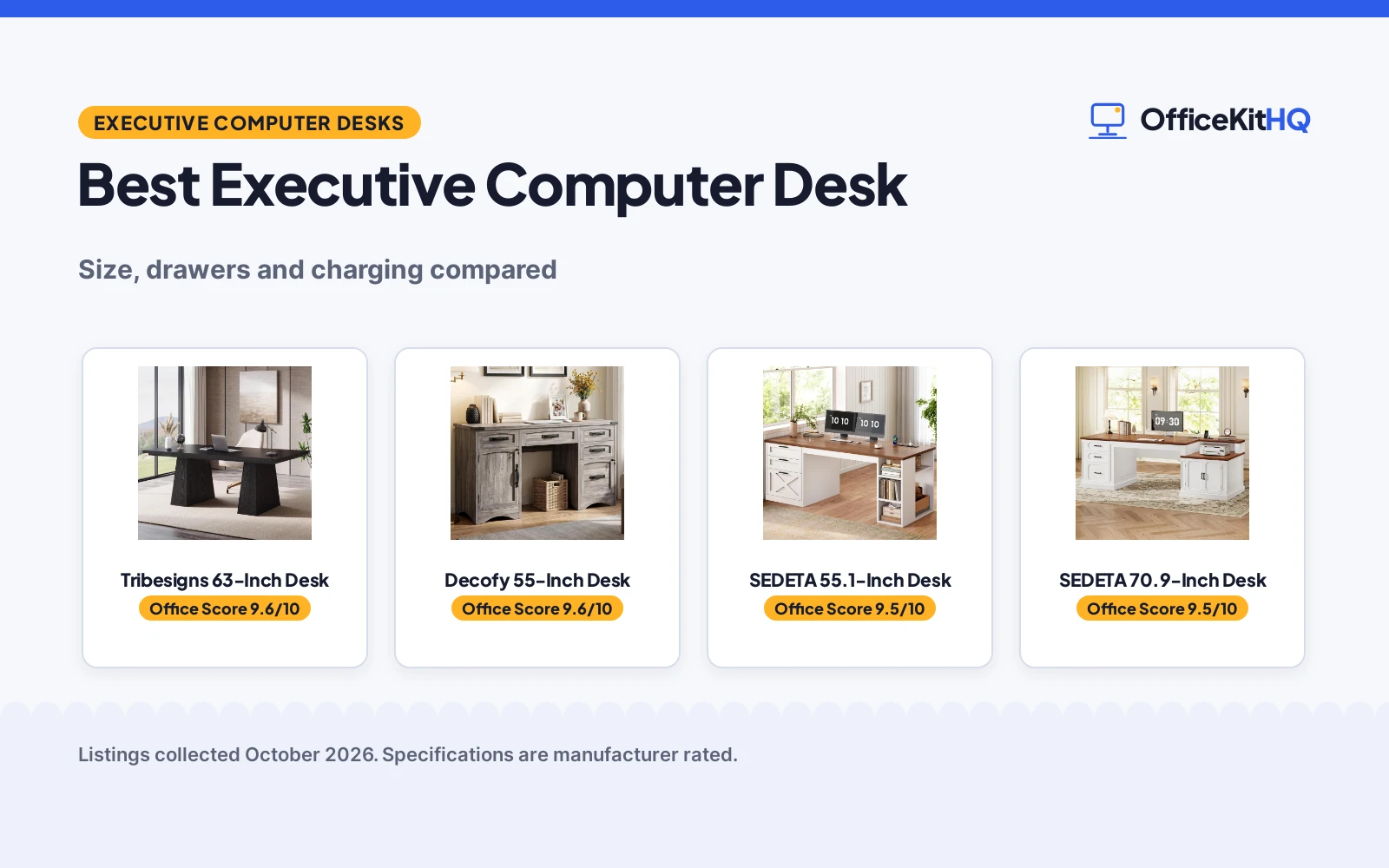 Best Executive Computer Desk (2026): 5 Compared