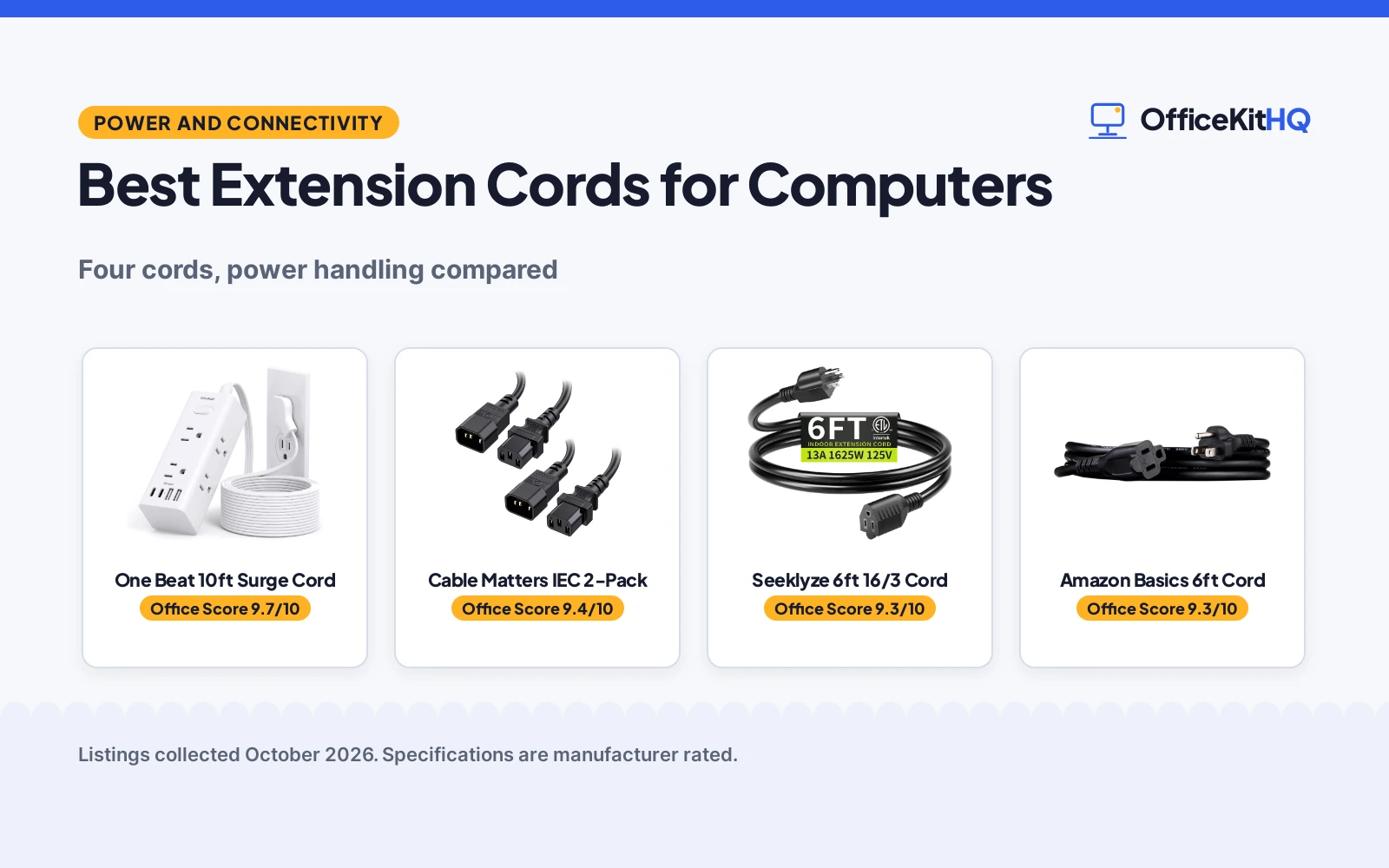 Best Extension Cords for Computers (2026): 4 Compared