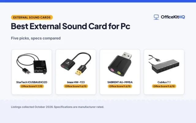 Best External Sound Card for Pc (2026): 5 Picks Compared