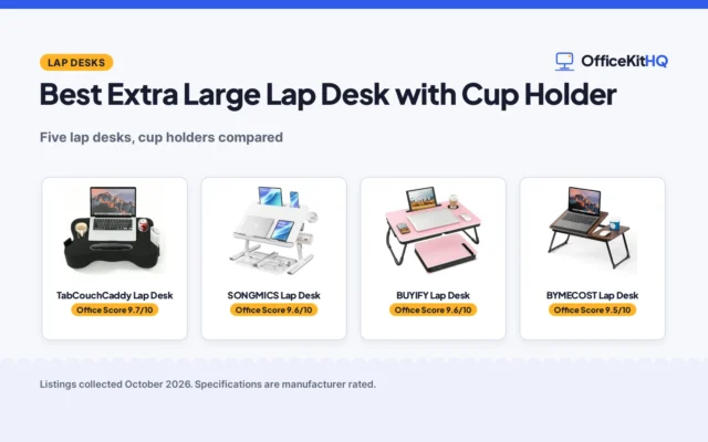 Best Extra Large Lap Desk with Cup Holder (2026): 5 Picks Compared