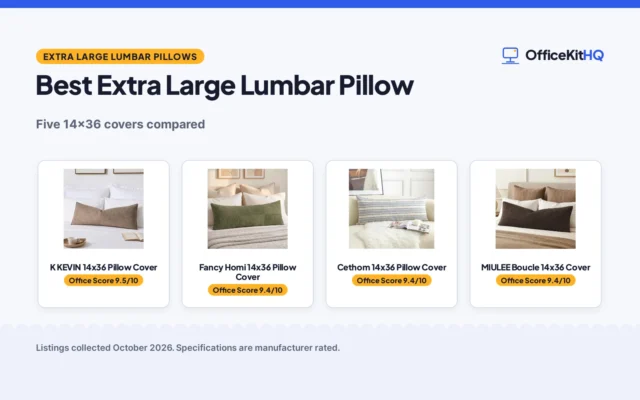 Best Extra Large Lumbar Pillow (2026): 5 Covers Compared