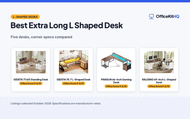 Best Extra Long L Shaped Desk (2026): 5 Desks Compared