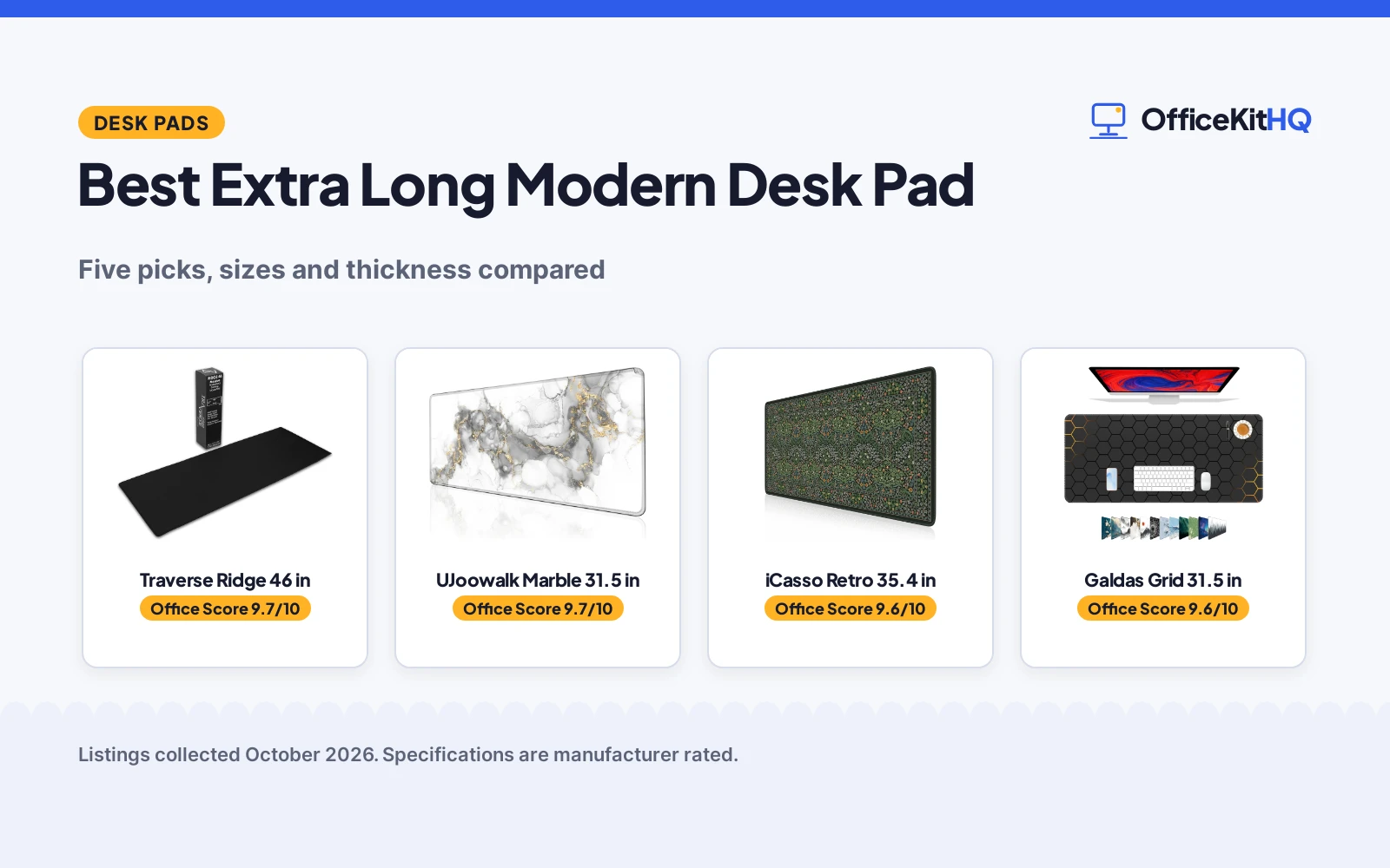 Best Extra Long Modern Desk Pad (2026): 5 Picks Compared