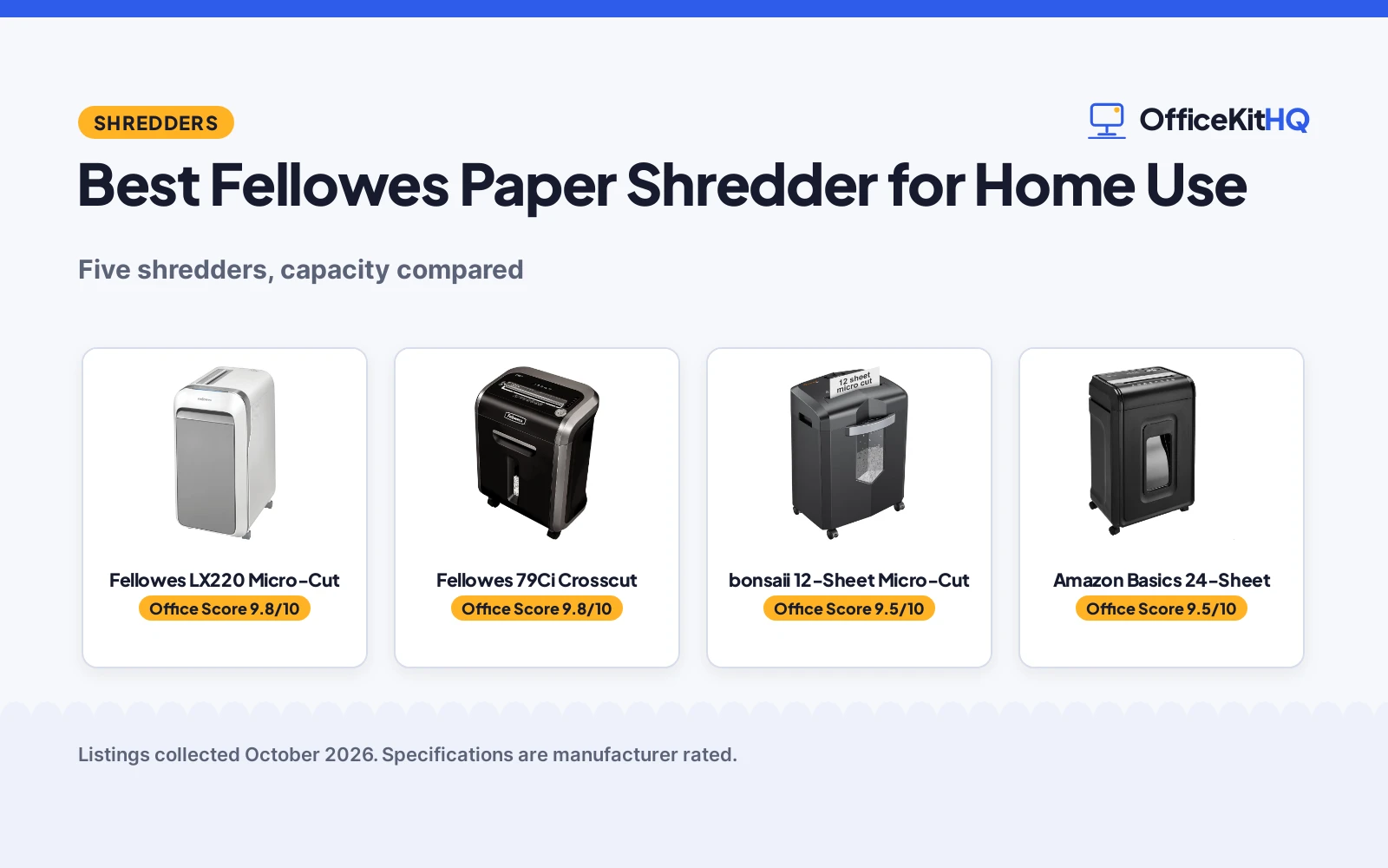 Best Fellowes Paper Shredder for Home Use (2026): 5 Compared