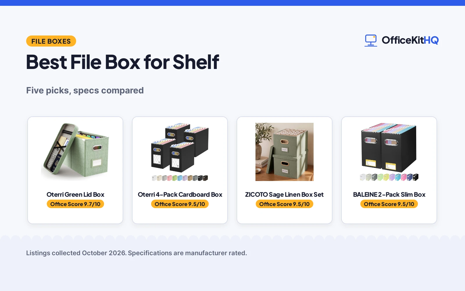 Best File Box for Shelf (2026): 5 Picks Compared