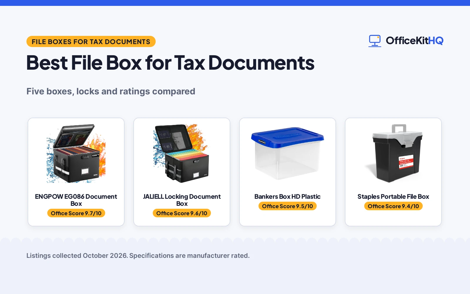 Best File Box for Tax Documents (2026): 5 Boxes Compared