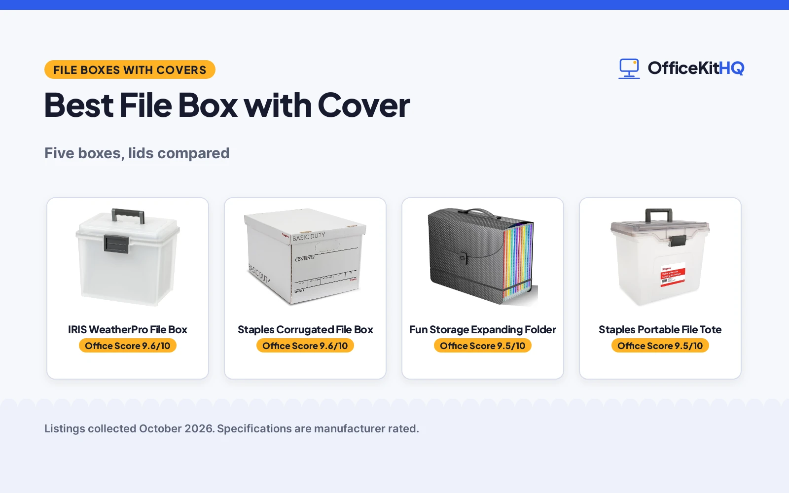 Best File Box with Cover (2026): 5 Picks for Office Storage