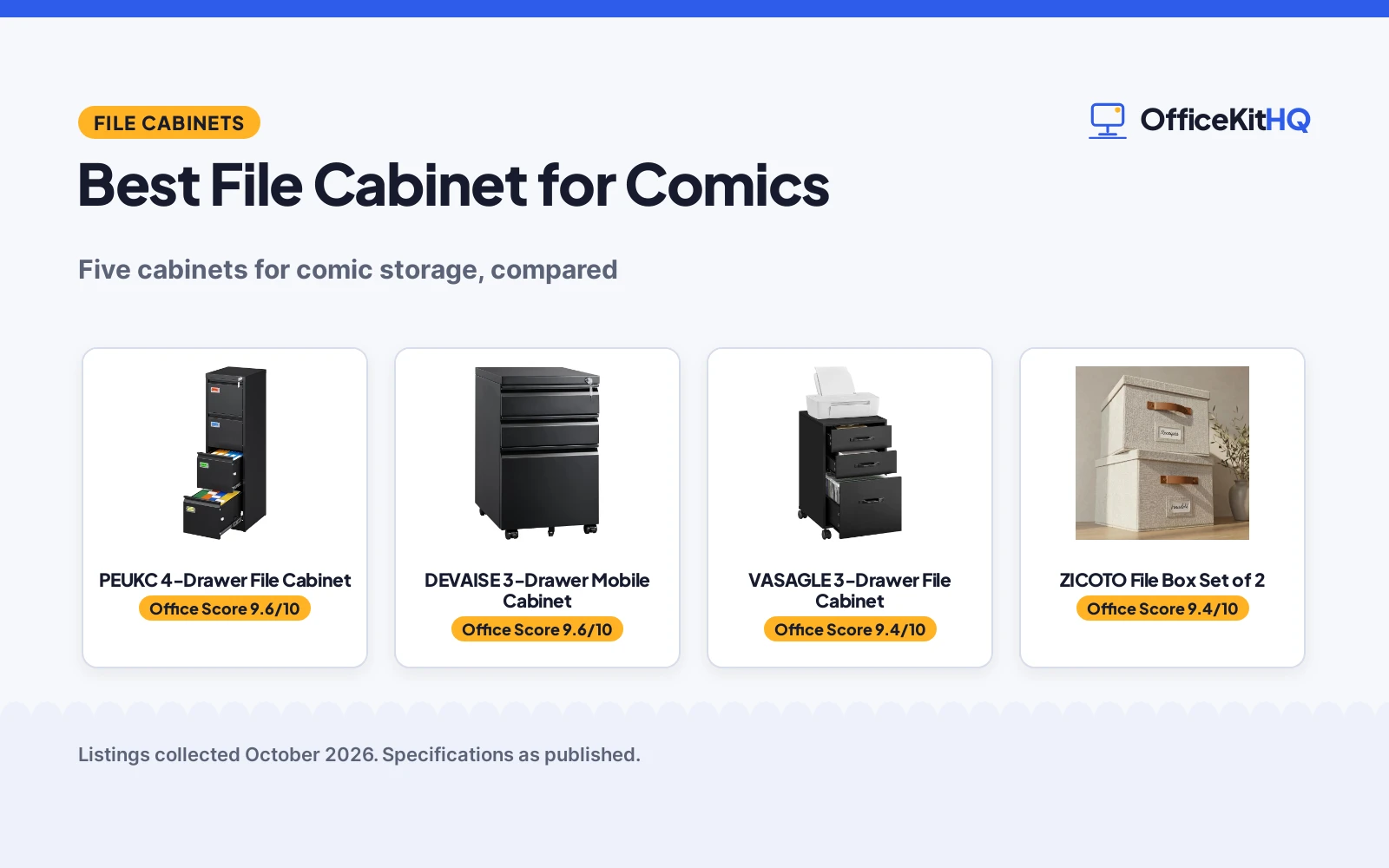 Best File Cabinet for Comics (2026): 5 Compared