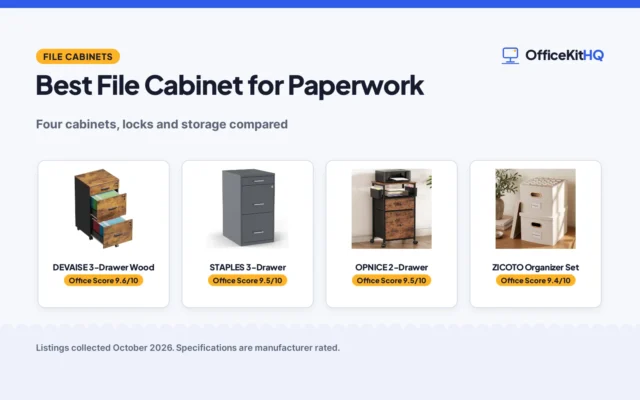 Best File Cabinet for Paperwork (2026): 4 Compared