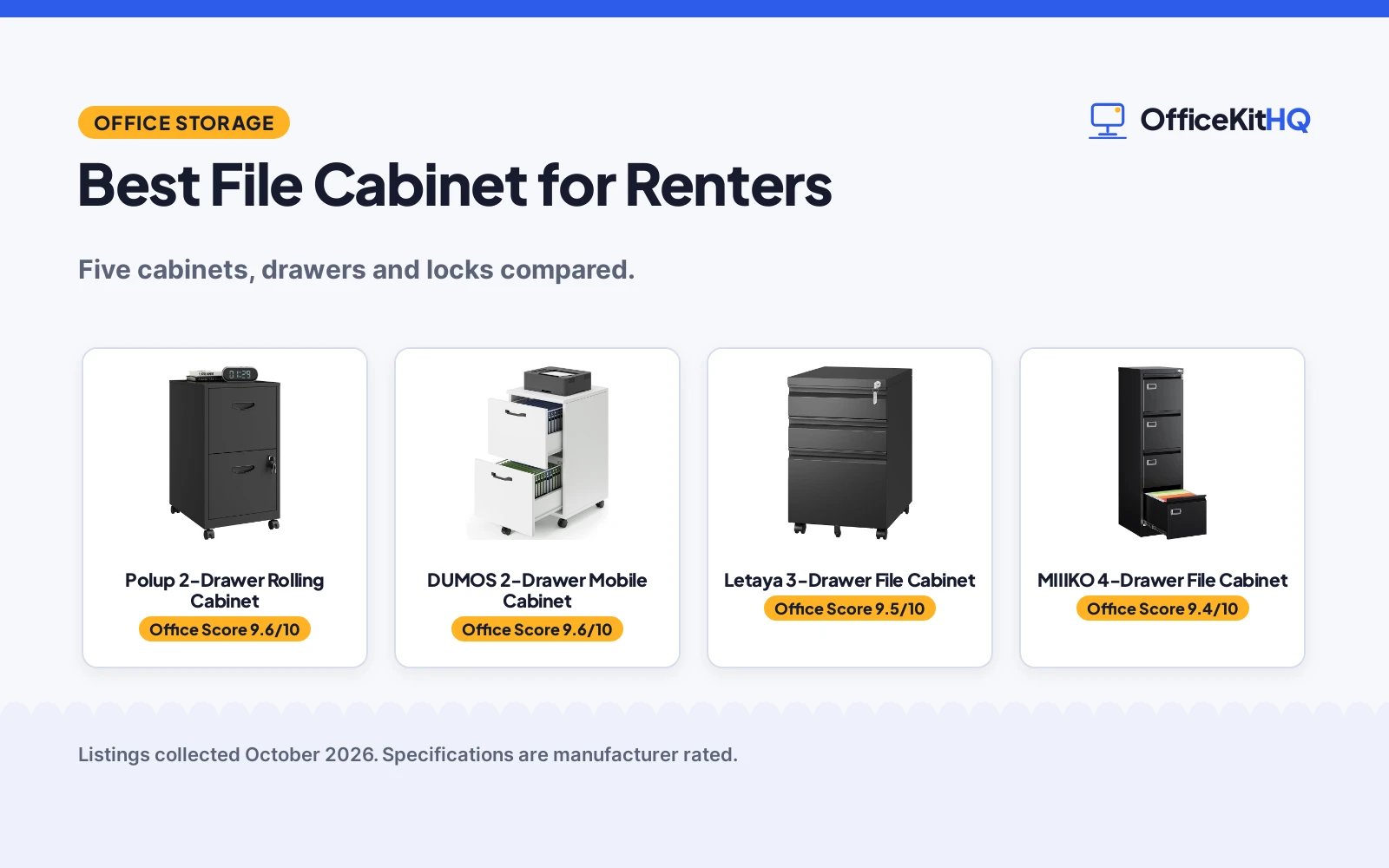 Best File Cabinet for Renters (2026): 5 Compared