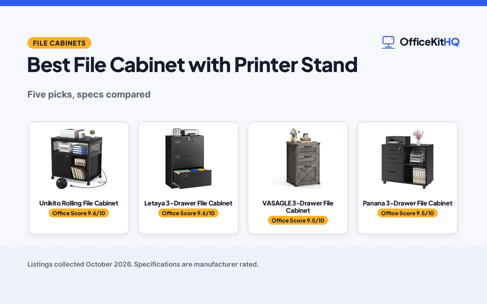 Best File Cabinet with Printer Stand (2026): 5 Picks Compared