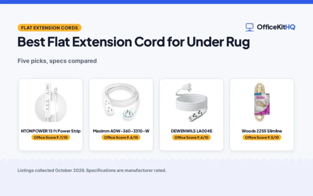 Best Flat Extension Cord for Under Rug (2026): 5 Picks