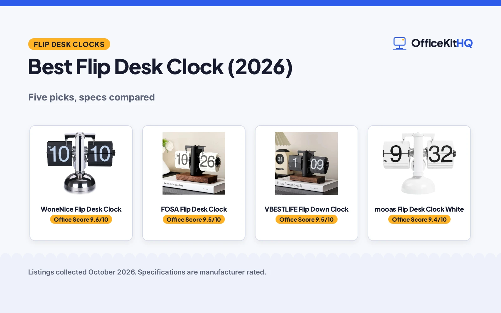 Best Flip Desk Clock (2026): 5 Clocks Compared