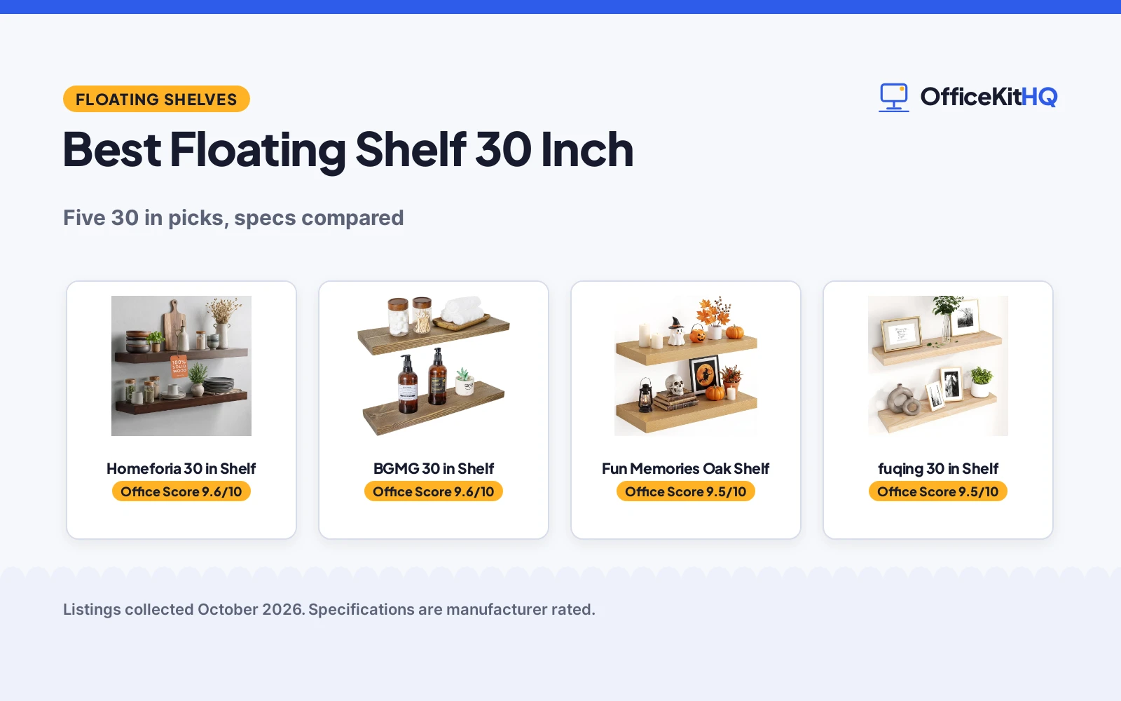 Best Floating Shelf 30 Inch (2026): 5 Compared