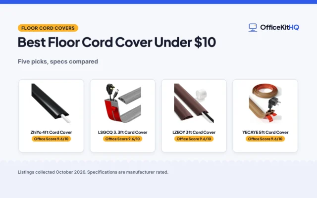 Best Floor Cord Cover Under $10 (2026): 5 Compared