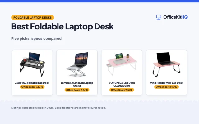 Best Foldable Laptop Desk (2026): 5 Desks Compared