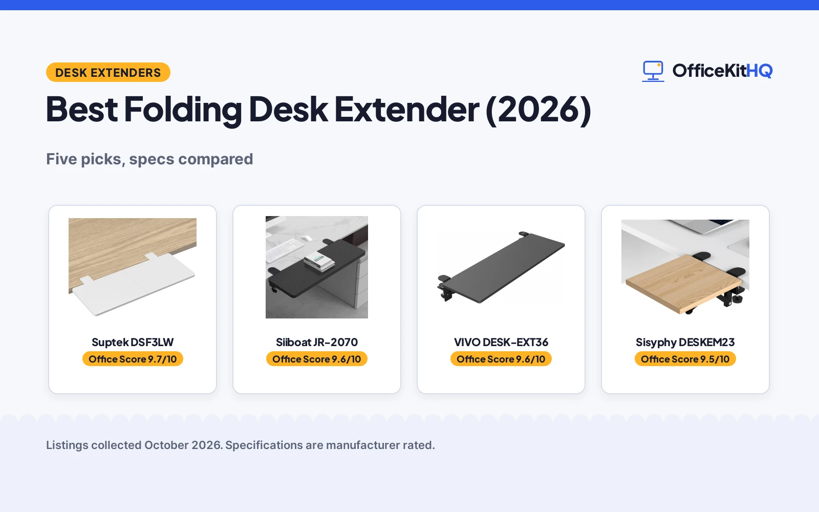 Best Folding Desk Extender (2026): 5 Picks Compared