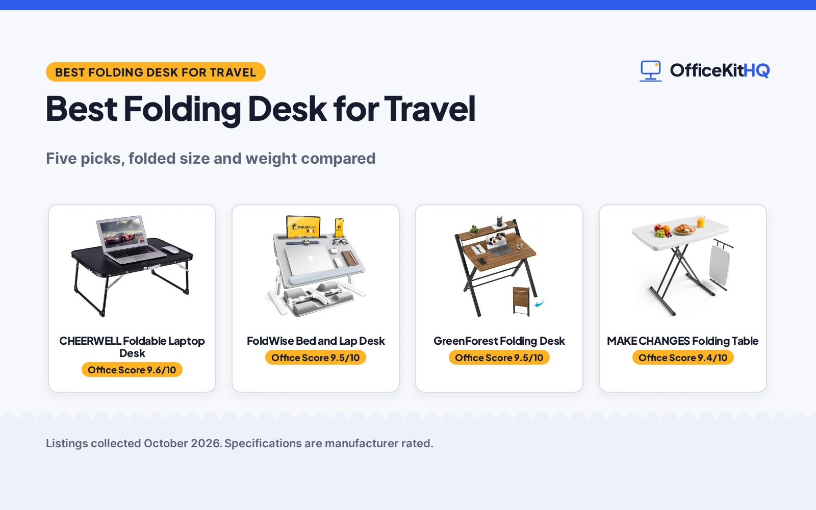 Best Folding Desk for Travel (2026): 5 Picks Compared