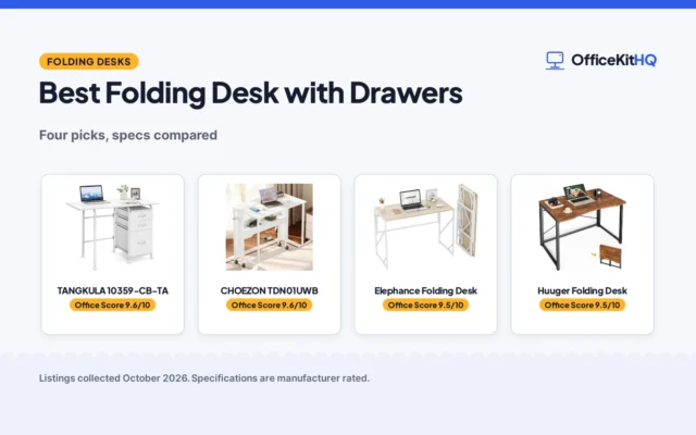 Best Folding Desk with Drawers (2026): 4 Picks Compared