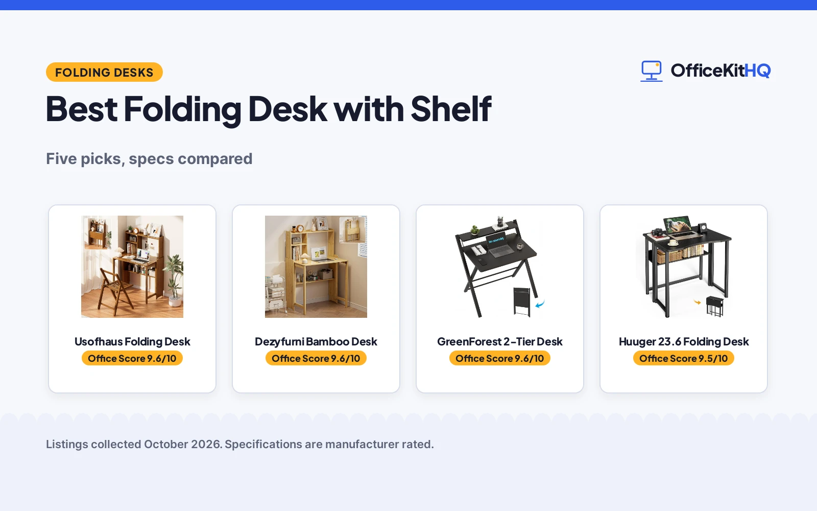 Best Folding Desk with Shelf (2026): 5 Picks Compared