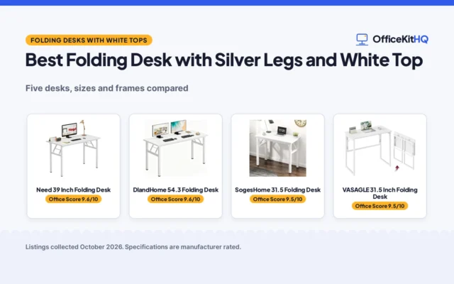 Best Folding Desk with Silver Legs and White Top (2026)