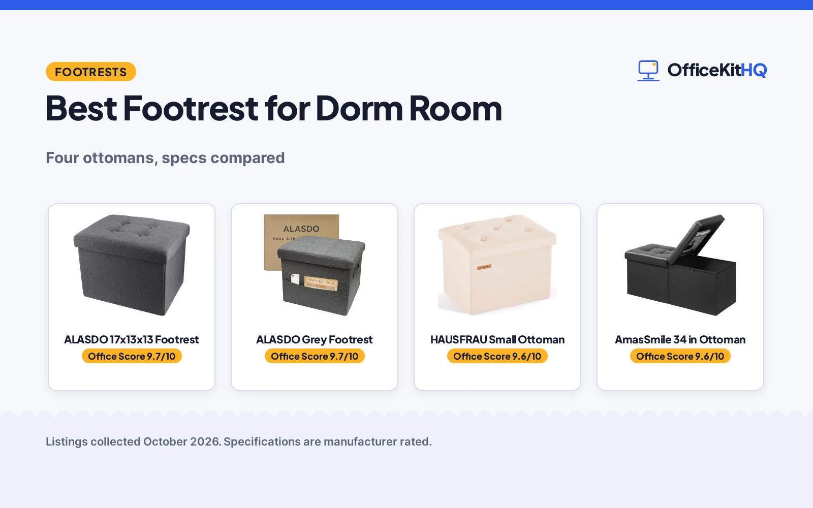 Best Footrest for Dorm Room (2026): 4 Compared