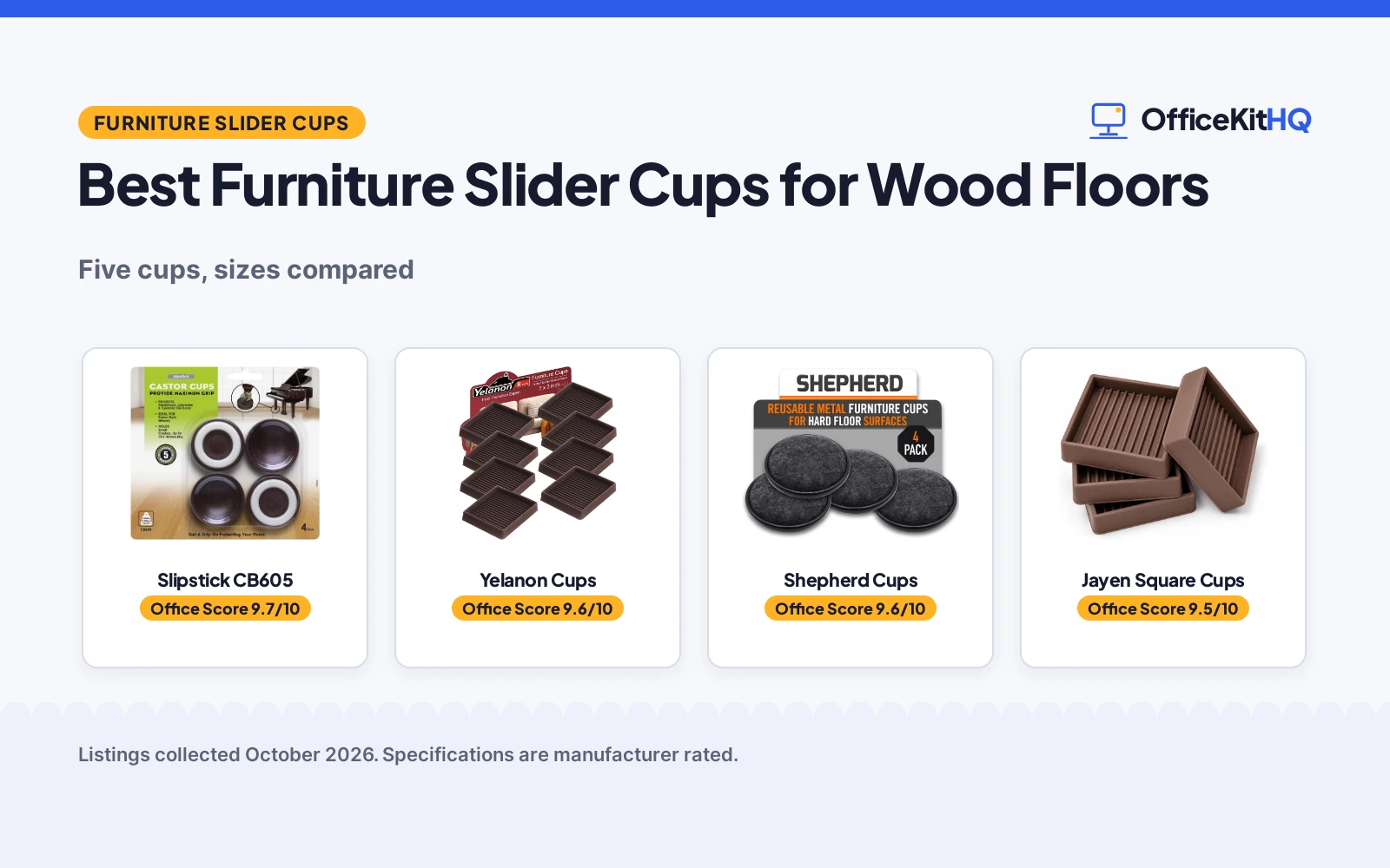 Best Furniture Slider Cups for Wood Floors (2026): 5 Cups Compared