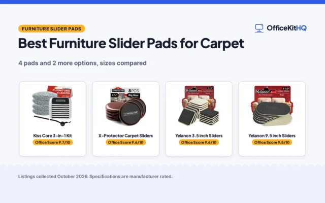 Best Furniture Slider Pads for Carpet (2026): 4 Picks Compared