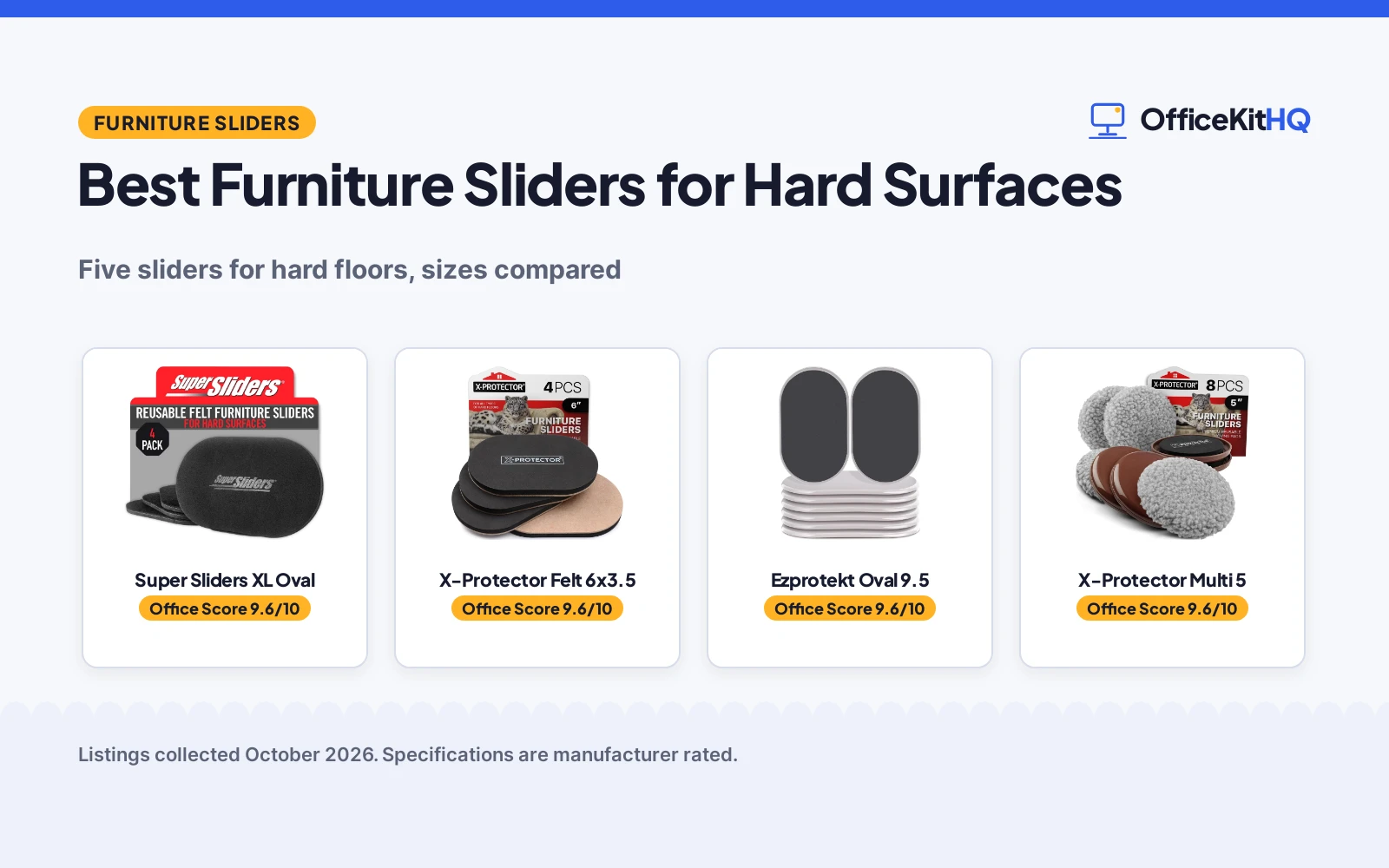 Best Furniture Sliders for Hard Surfaces (2026): 5 Picks Compared