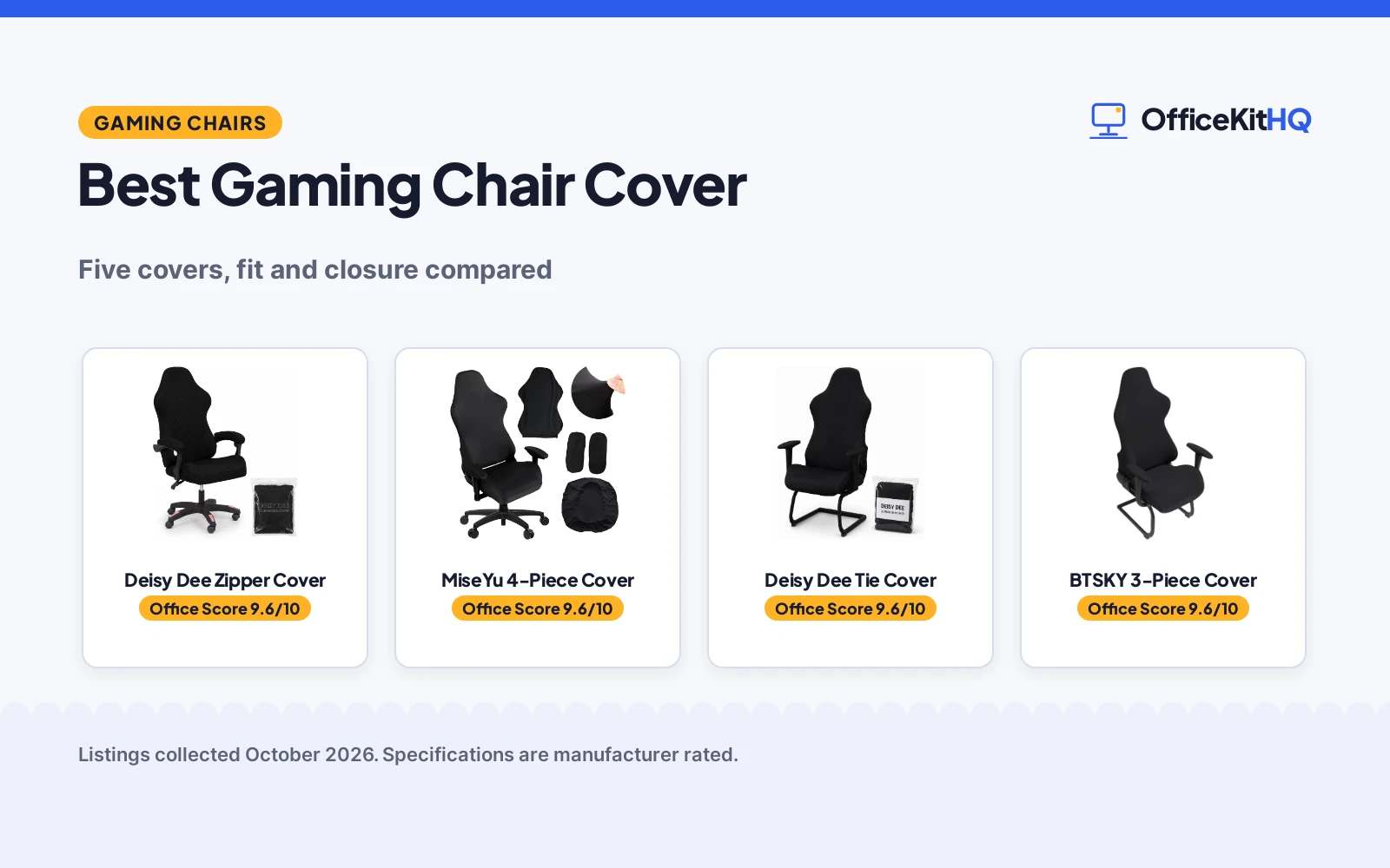 Best Gaming Chair Cover (2026): 5 Picks Compared