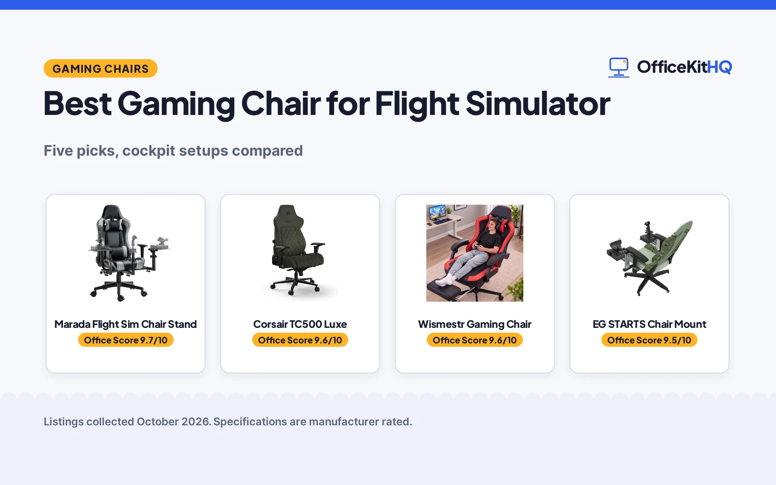 Best Gaming Chair for Flight Simulator (2026): 5 Compared