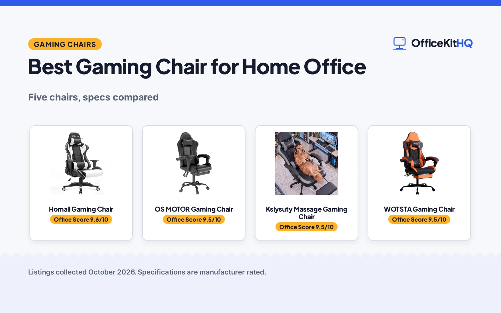Best Gaming Chair for Home Office (2026): 5 Compared