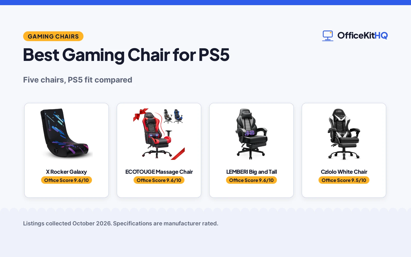 Best Gaming Chair for PS5 (2026): 5 Chairs Compared